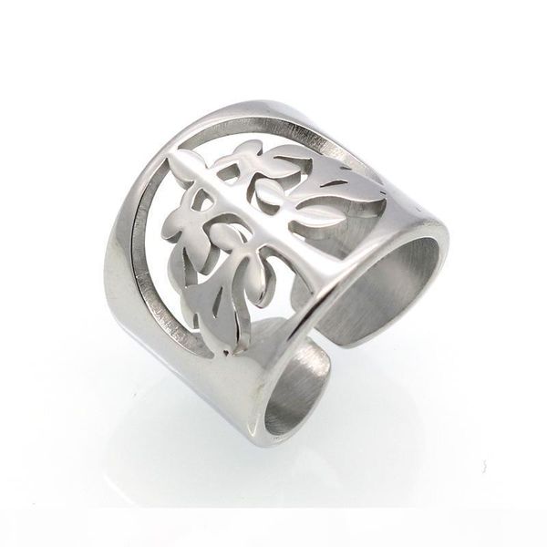 s han style fashion personality ornament stainless steel electroplated gold hollow hollow wish tree ring, Silver
s han style fashion personality ornament stainless steel electroplated gold hollow hollow wish tree ring, Silver