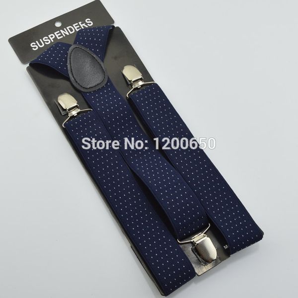 120cm men's clip-on braces elastic 3.5cm wide larger suspenders/gallus/belt for women dot navy blue, Black;white
120cm men's clip-on braces elastic 3.5cm wide larger suspenders/gallus/belt for women dot navy blue, Black;white
