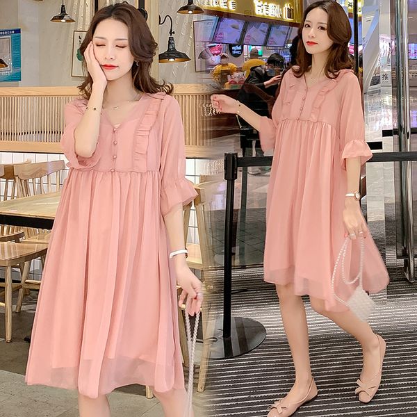 6705# maternity clothes summer v neck short sleeve easy matching loose stylish dress for pregnant women pregnancy clothes, White
6705# maternity clothes summer v neck short sleeve easy matching loose stylish dress for pregnant women pregnancy clothes, White