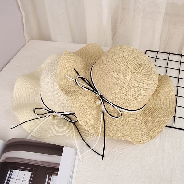 new female bow sunshade elegant fashion wavy beach brim straw butterfly straw hat hat, Blue;gray
new female bow sunshade elegant fashion wavy beach brim straw butterfly straw hat hat, Blue;gray