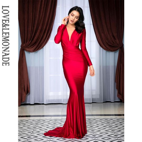 love&lemonade deep v-neck slim fit elastic fabric trai long dress lm81535, Black;gray
love&lemonade deep v-neck slim fit elastic fabric trai long dress lm81535, Black;gray