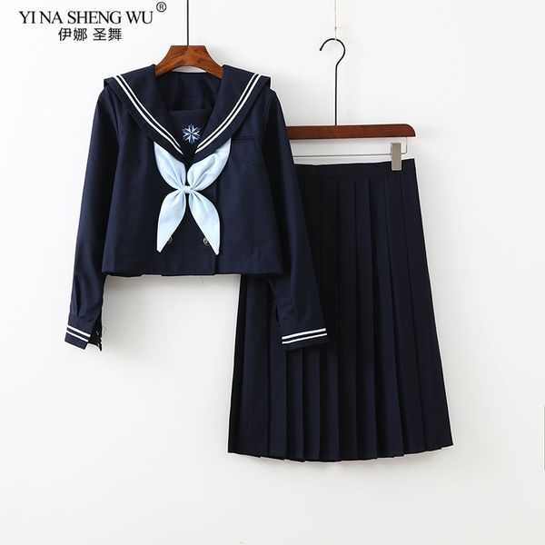 navy blue japanese school jk uniforms pleated skirt sailor suits female korean students uniforms for girls cosplay costumes, White
navy blue japanese school jk uniforms pleated skirt sailor suits female korean students uniforms for girls cosplay costumes, White