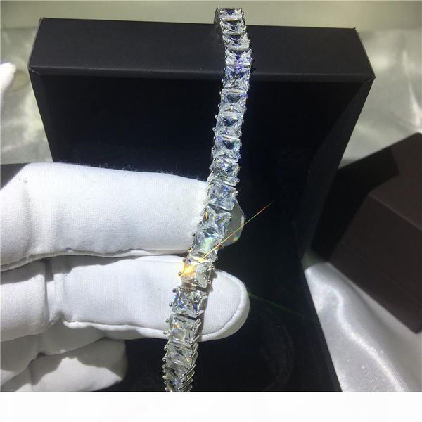 vecalon charm female white gold filled bracelets princess cut 5a zircon cz silver colors bracelet for women fashion jewerly, Black
vecalon charm female white gold filled bracelets princess cut 5a zircon cz silver colors bracelet for women fashion jewerly, Black
