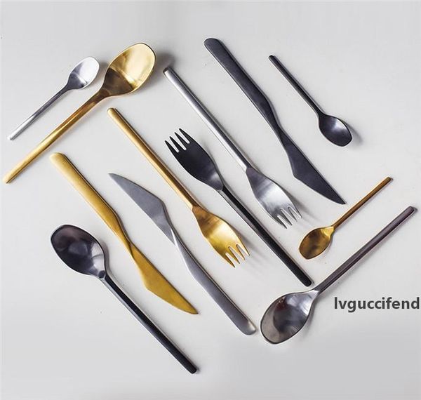 unique design matte gold flatware set l ss304 matte silver cutlery set matte black tableware set
unique design matte gold flatware set l ss304 matte silver cutlery set matte black tableware set