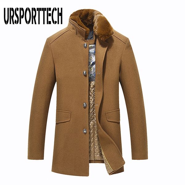 men's wool & blends ursporttech coat men winter slim fit england style woolen brand clothing fashion mid-long coats jackets, Black
men's wool & blends ursporttech coat men winter slim fit england style woolen brand clothing fashion mid-long coats jackets, Black