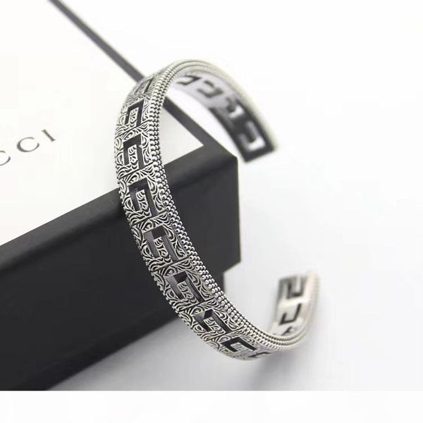 luxury designer bracelet silver men bracelet hollow out cuff bangle open pulsera bijoux fine jewelry, Black
luxury designer bracelet silver men bracelet hollow out cuff bangle open pulsera bijoux fine jewelry, Black