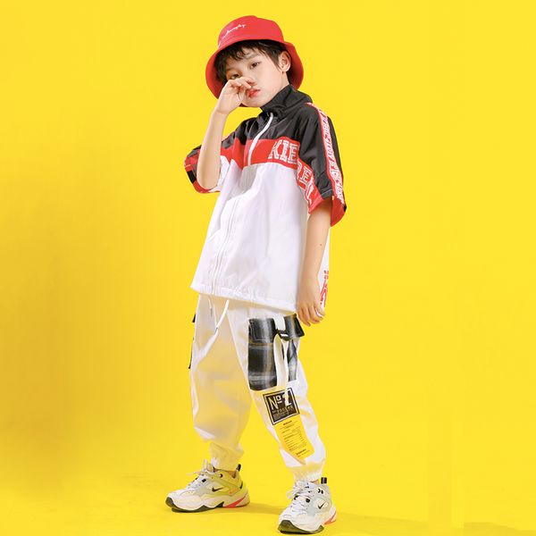 kids hip hop clothing high neck jacket pullover cargo white pants for girls boys jazz dance costume clothes wear, Black;red
kids hip hop clothing high neck jacket pullover cargo white pants for girls boys jazz dance costume clothes wear, Black;red