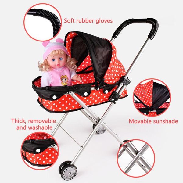 2020 Doll Stroller Doll Trolley Toy Simulated Stroller For Indoor Outdoor Over 3 Years Old Kids