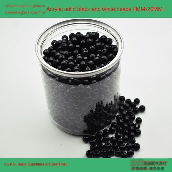 diy solid color diy round acrylic beads white and black beads 4mm to 20mm, Silver
diy solid color diy round acrylic beads white and black beads 4mm to 20mm, Silver