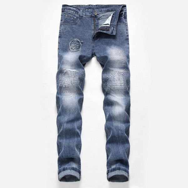 men's fashion casual jeans drawstring long denim pencil pants jogger straight leggings, Blue
men's fashion casual jeans drawstring long denim pencil pants jogger straight leggings, Blue
