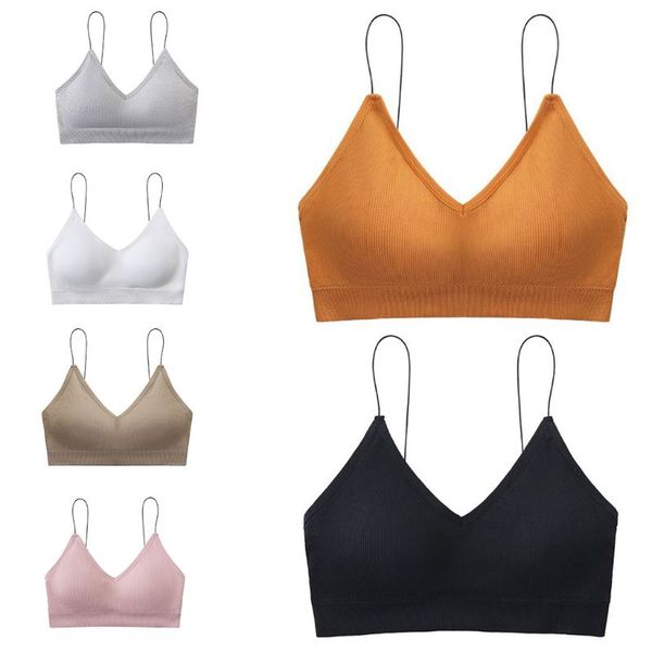camisoles & tanks women girls spaghetti straps bralette v-neck solid color wireless bra ribbed knitted stripes padded sport underwear, Black;white
camisoles & tanks women girls spaghetti straps bralette v-neck solid color wireless bra ribbed knitted stripes padded sport underwear, Black;white