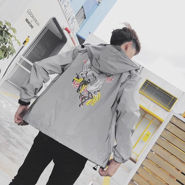 crane reflective thin hooded men's trendy luminous student class clothes windbreaker coatcoat coat couple windbreaker, Tan;black
crane reflective thin hooded men's trendy luminous student class clothes windbreaker coatcoat coat couple windbreaker, Tan;black