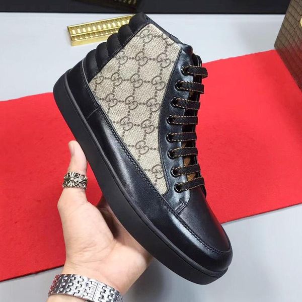 men 's high sneaker fashion men 's shoes outdoor walking footwears lace -up plus size casual luxury men shoes w, Black
men 's high sneaker fashion men 's shoes outdoor walking footwears lace -up plus size casual luxury men shoes w, Black