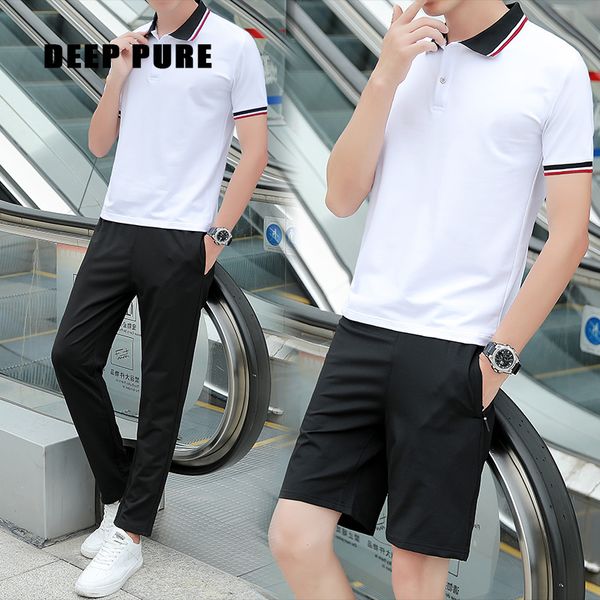 2020 summer men casual sets cotton t shirt brand knee length shorts 2pc+ men's sets t shirt contrast sportswear, Gray
2020 summer men casual sets cotton t shirt brand knee length shorts 2pc+ men's sets t shirt contrast sportswear, Gray