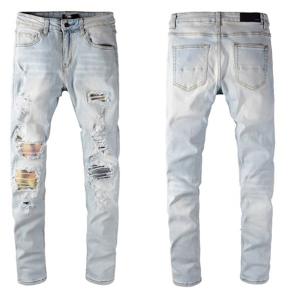 2020 fashion slim fit washed motorcycle denim pants panelled hip hop trousers mens skinny jeans rock revival jeans biker jeans, Blue
2020 fashion slim fit washed motorcycle denim pants panelled hip hop trousers mens skinny jeans rock revival jeans biker jeans, Blue
