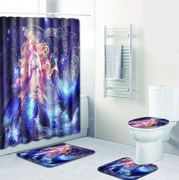 mermaid shower curtain floor four-piece blanket carpet combination four-piece set bathroom toilet carpet shower room mat mat hair
mermaid shower curtain floor four-piece blanket carpet combination four-piece set bathroom toilet carpet shower room mat mat hair