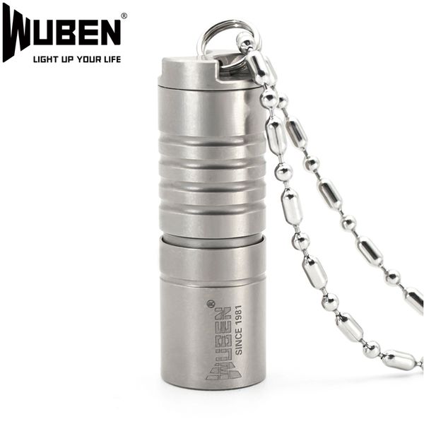 Wuebn Mini Led Necklace Led Light Titanium Metal 130lm Lamp With Necklace Portable Design Multipurpose