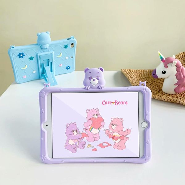 kids soft silicone shoulder strap tablet case for ipad 10.2 7th stand cover for ipad 9.7 pro 10.5 11