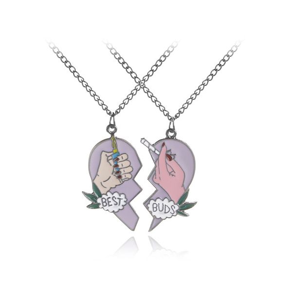 a pair good friends necklace buds love combination cigarette lighter alloy pendant necklace of friendship souvenir gifts, Silver 
a pair good friends necklace buds love combination cigarette lighter alloy pendant necklace of friendship souvenir gifts, Silver