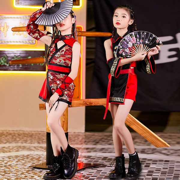stage wear chinese style costumes for girls jazz dancing performance clothing kids folk dance costume rave classical 4305, Black;red
stage wear chinese style costumes for girls jazz dancing performance clothing kids folk dance costume rave classical 4305, Black;red