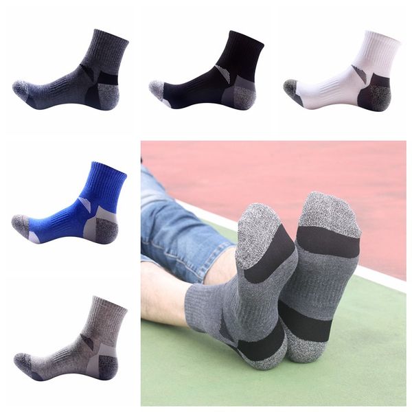 men outdoor quick drying sports socks hiking camping cycling socks half thick sport running, Black
men outdoor quick drying sports socks hiking camping cycling socks half thick sport running, Black