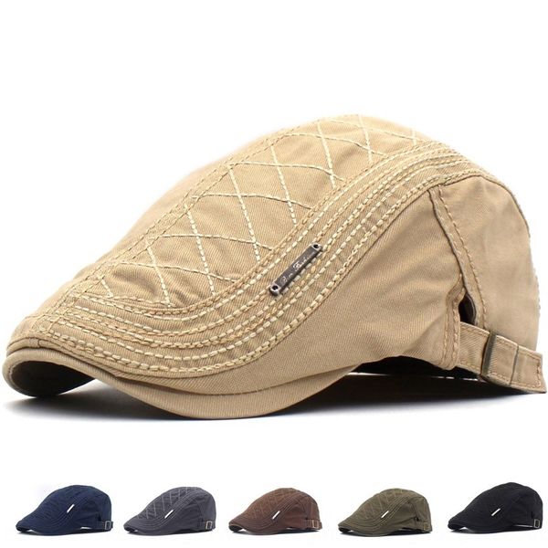 classic men's iron label hat embroidered plaid beret beret front cap old man's cap cotton hat, Blue;gray
classic men's iron label hat embroidered plaid beret beret front cap old man's cap cotton hat, Blue;gray