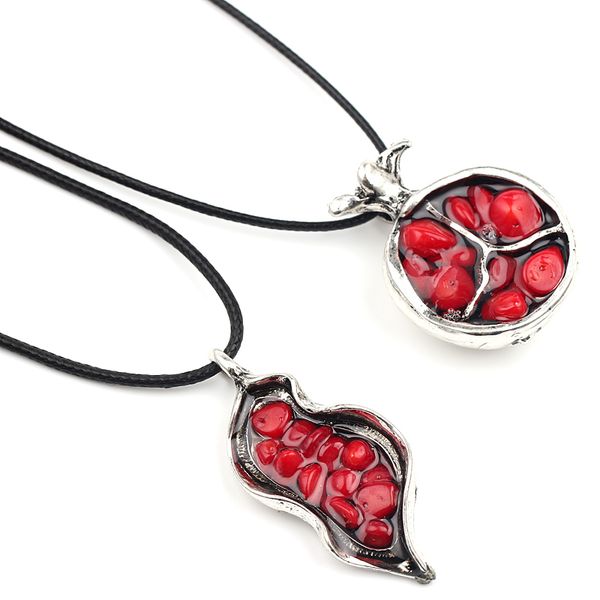 unique silver color pomegranate shape pendant necklace with red stone long adjustable rope chain jewelry sweater accessories
unique silver color pomegranate shape pendant necklace with red stone long adjustable rope chain jewelry sweater accessories