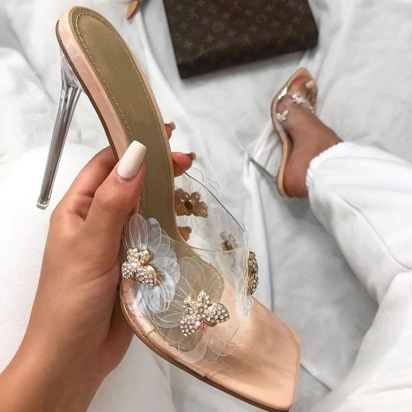 shoes woman 2020 transparent slippers glitter slides thin heels big size fashion square toe heeled mules butterfly-knot rubber, Black
shoes woman 2020 transparent slippers glitter slides thin heels big size fashion square toe heeled mules butterfly-knot rubber, Black