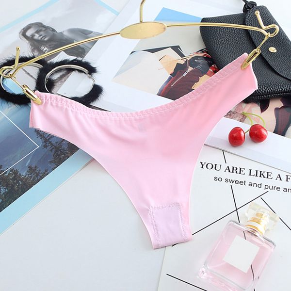women thong cotton file without trace one-piece ultra-thin ice silk panties temptation solid color low waist g-string, Black;pink
women thong cotton file without trace one-piece ultra-thin ice silk panties temptation solid color low waist g-string, Black;pink