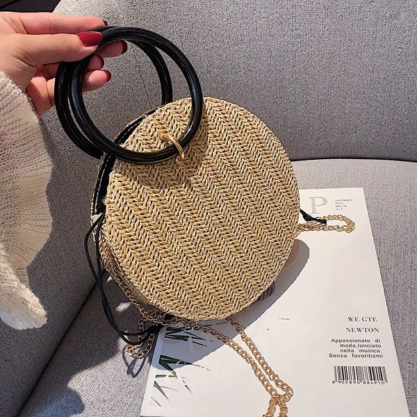 women vintage straw circular shoulder bags ladies summer travel beach crossbody bag versatile messenger clutch designer handbags
women vintage straw circular shoulder bags ladies summer travel beach crossbody bag versatile messenger clutch designer handbags