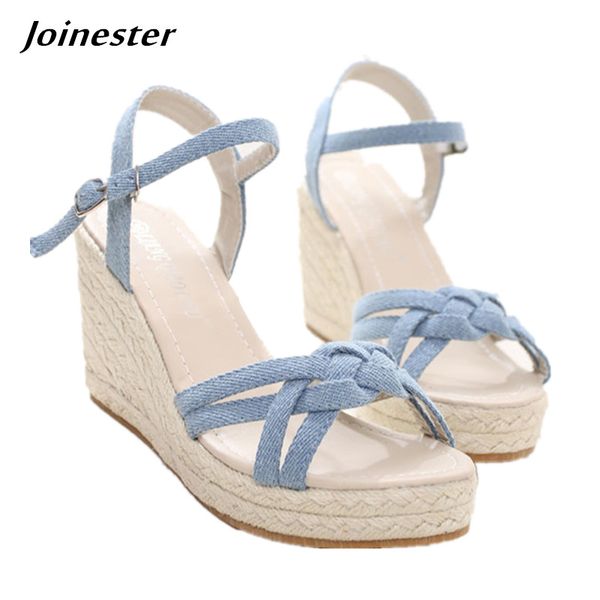 women's platform sandals open toe wedge denim shoe ladies summer beach sandal straw braid ankle strap espadrilles dress shoes, Black
women's platform sandals open toe wedge denim shoe ladies summer beach sandal straw braid ankle strap espadrilles dress shoes, Black