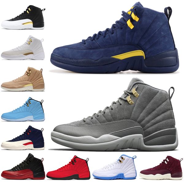 12 12s mens basketball shoes michigan bulls college navy vachetta tan dark grey bordeaux flu game men sports sneakers trainers, Black
12 12s mens basketball shoes michigan bulls college navy vachetta tan dark grey bordeaux flu game men sports sneakers trainers, Black
