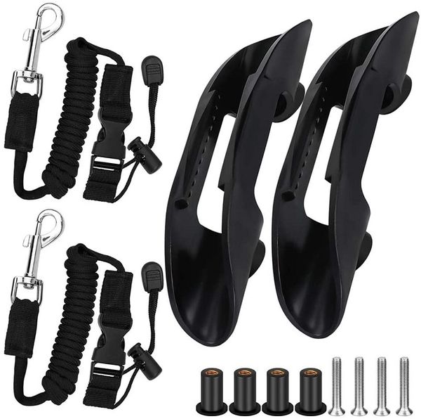 4 pieces kayak paddle holder kayak adjustable safety paddle leashes and deck mounted clips (incuding screws) with hardwre universal, Silver
4 pieces kayak paddle holder kayak adjustable safety paddle leashes and deck mounted clips (incuding screws) with hardwre universal, Silver