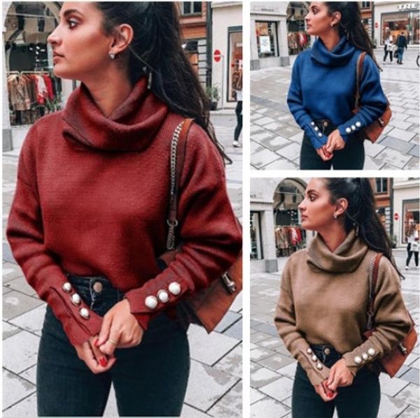 2019 winter new women's 2019 winter sweater new women's sweater, Black