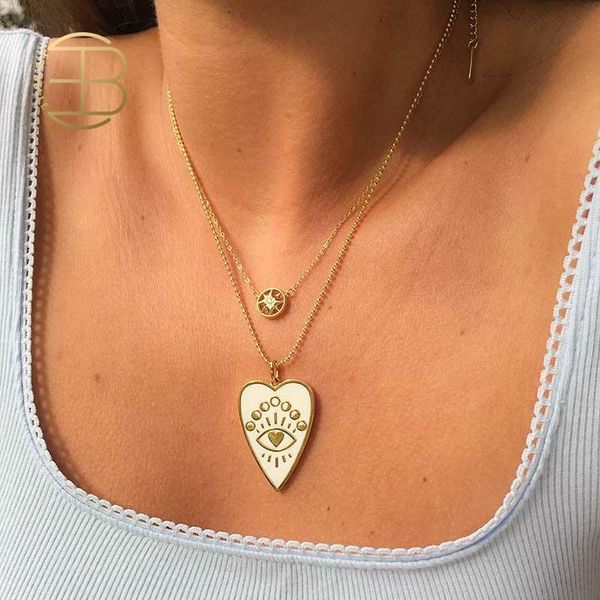 2020 stylish bead chain evil eye heart print enamel black white heart pendant necklaces for women christmas gift jewelry, Silver
2020 stylish bead chain evil eye heart print enamel black white heart pendant necklaces for women christmas gift jewelry, Silver