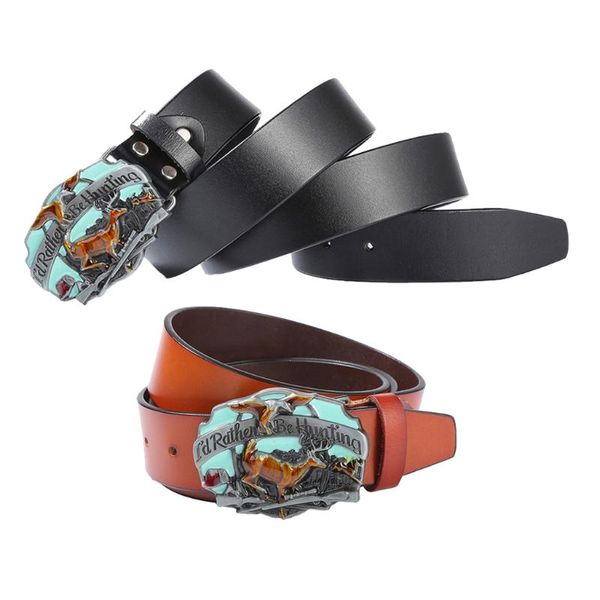 fashion retro style western elk eagle buckle leather belt for mens jeans, Black;brown
fashion retro style western elk eagle buckle leather belt for mens jeans, Black;brown