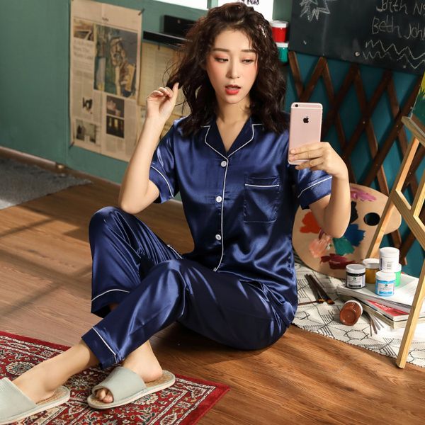 fallsweet womens pajamas set silk satin turn-down collar nightgown sleepwear short sleeve plus size s0803, Black;white
fallsweet womens pajamas set silk satin turn-down collar nightgown sleepwear short sleeve plus size s0803, Black;white