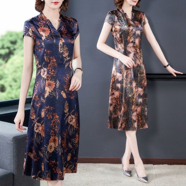 floral 2020 new korean style stylish slim fit v-neck dress dress short sleeve printed mid-length, Black;gray
floral 2020 new korean style stylish slim fit v-neck dress dress short sleeve printed mid-length, Black;gray