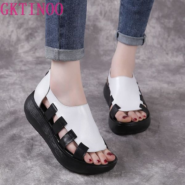gktinoo 2020 summer genuine leather flat platform sandals for women hollow out mixed colors breathable peep toe ladies sandals, Black
gktinoo 2020 summer genuine leather flat platform sandals for women hollow out mixed colors breathable peep toe ladies sandals, Black