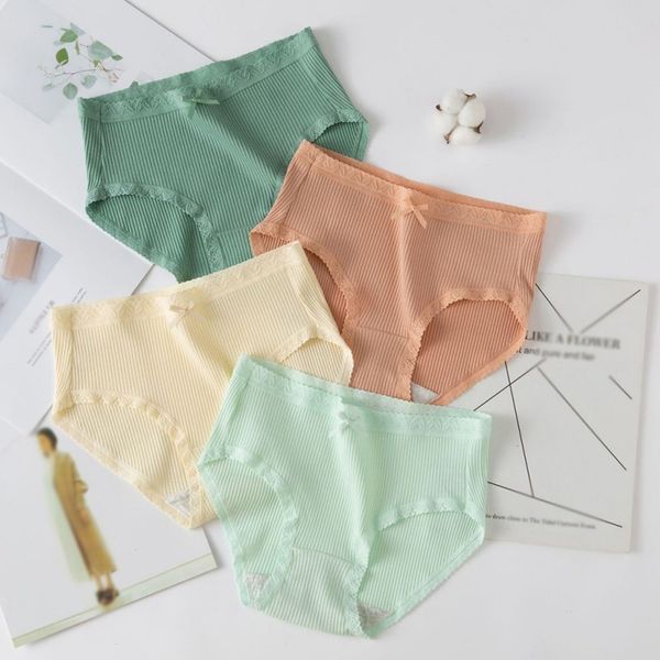 new simple comfortable lace trim bow cotton briefs soft breathable mid waist solid color panties women underpants, Black;pink
new simple comfortable lace trim bow cotton briefs soft breathable mid waist solid color panties women underpants, Black;pink