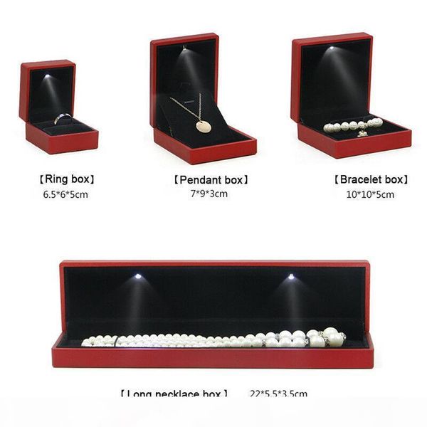 j jewelry necklace bracelet ring box case holder gift with led lighted gift box wedding box accessories whosales, Black;white
j jewelry necklace bracelet ring box case holder gift with led lighted gift box wedding box accessories whosales, Black;white