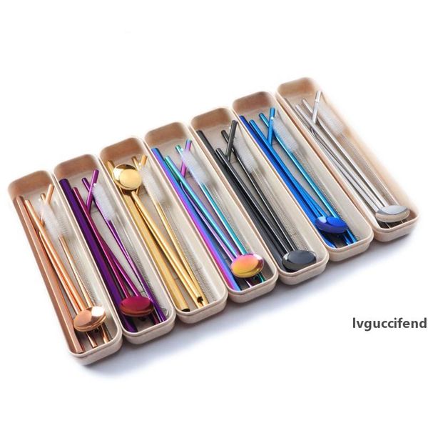 stainless steel drinking straws set reusable drinking straw spoons smoothie straws cleaning brush with package box
stainless steel drinking straws set reusable drinking straw spoons smoothie straws cleaning brush with package box