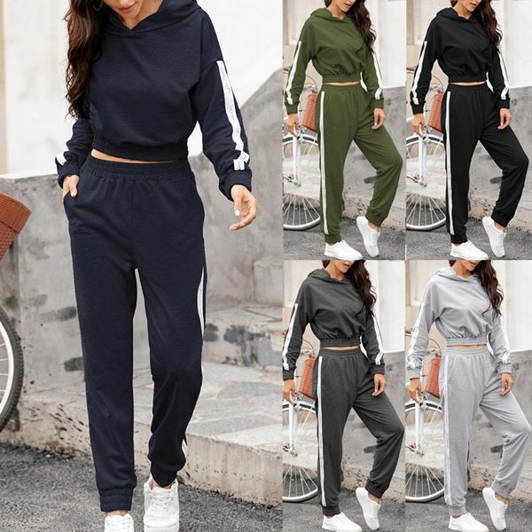 running sets 2021 women's hooded sports suits sportswear 2 piece set jogging tracksuit comfortable suit, Black;blue
running sets 2021 women's hooded sports suits sportswear 2 piece set jogging tracksuit comfortable suit, Black;blue
