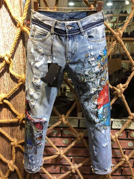 2020 high street fashion men's jeans retro straight fit ripped ripped jeans men hip hop punk pants classic men, Blue
2020 high street fashion men's jeans retro straight fit ripped ripped jeans men hip hop punk pants classic men, Blue
