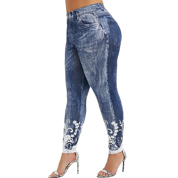 fashion slim women leggings floral print pencil faux denim jeans leggings casual women clothing plus size pencil pants, Black
fashion slim women leggings floral print pencil faux denim jeans leggings casual women clothing plus size pencil pants, Black