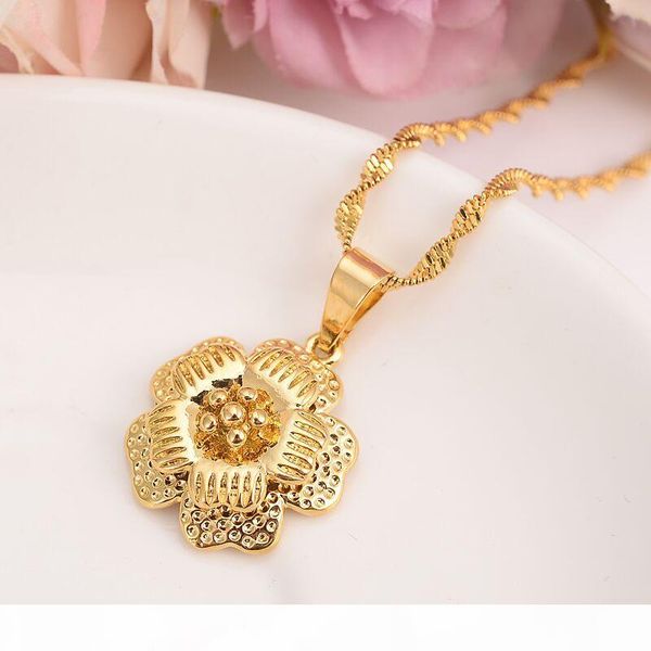 14k yellow fine gold filled big flower blossom set women girls jewelry pendant chain earrings bride wedding flower bijoux gift, Silver
14k yellow fine gold filled big flower blossom set women girls jewelry pendant chain earrings bride wedding flower bijoux gift, Silver