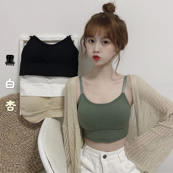 2020 new hong kong style interior sleeveless base bra shoulder-exposed net red small camisole vest vest female outer wear, Camo
2020 new hong kong style interior sleeveless base bra shoulder-exposed net red small camisole vest vest female outer wear, Camo