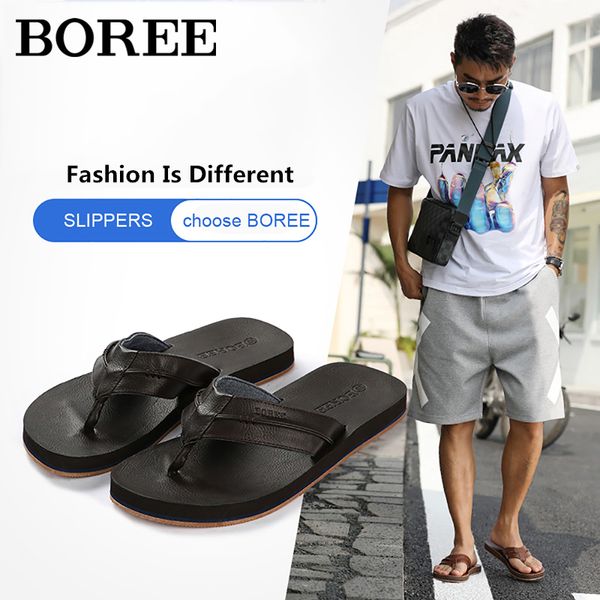 boree genuine leather shoes men fashion men flip flops luxury business non-slip men's casual shoes classic soft beach slippers, Black
boree genuine leather shoes men fashion men flip flops luxury business non-slip men's casual shoes classic soft beach slippers, Black