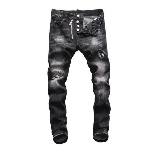 2020 new tide hole stretch elastic slim feet pants embroidered collage jeans fashion brand hip hop mens designer sweatpants, Blue
2020 new tide hole stretch elastic slim feet pants embroidered collage jeans fashion brand hip hop mens designer sweatpants, Blue