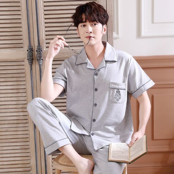 dht4n yiyi men's cotton short-sleeved home clothes pajamas trousers pajamas trousers cardigan casual fashion simple thin home clothes 2, Blue;red
dht4n yiyi men's cotton short-sleeved home clothes pajamas trousers pajamas trousers cardigan casual fashion simple thin home clothes 2, Blue;red